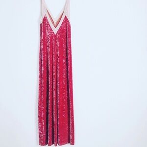 Free People Velour Maxi Dress with Slit